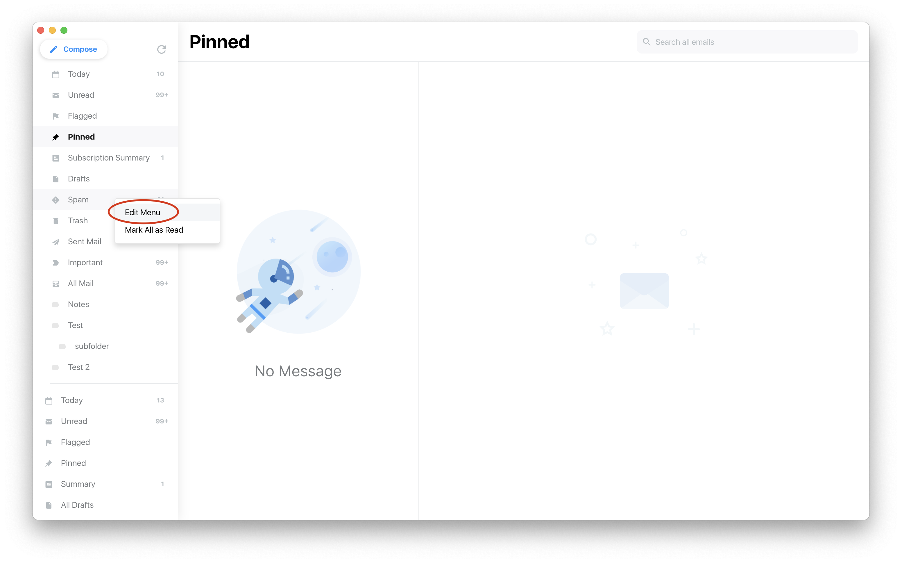 How do i create new mailboxes folders email
